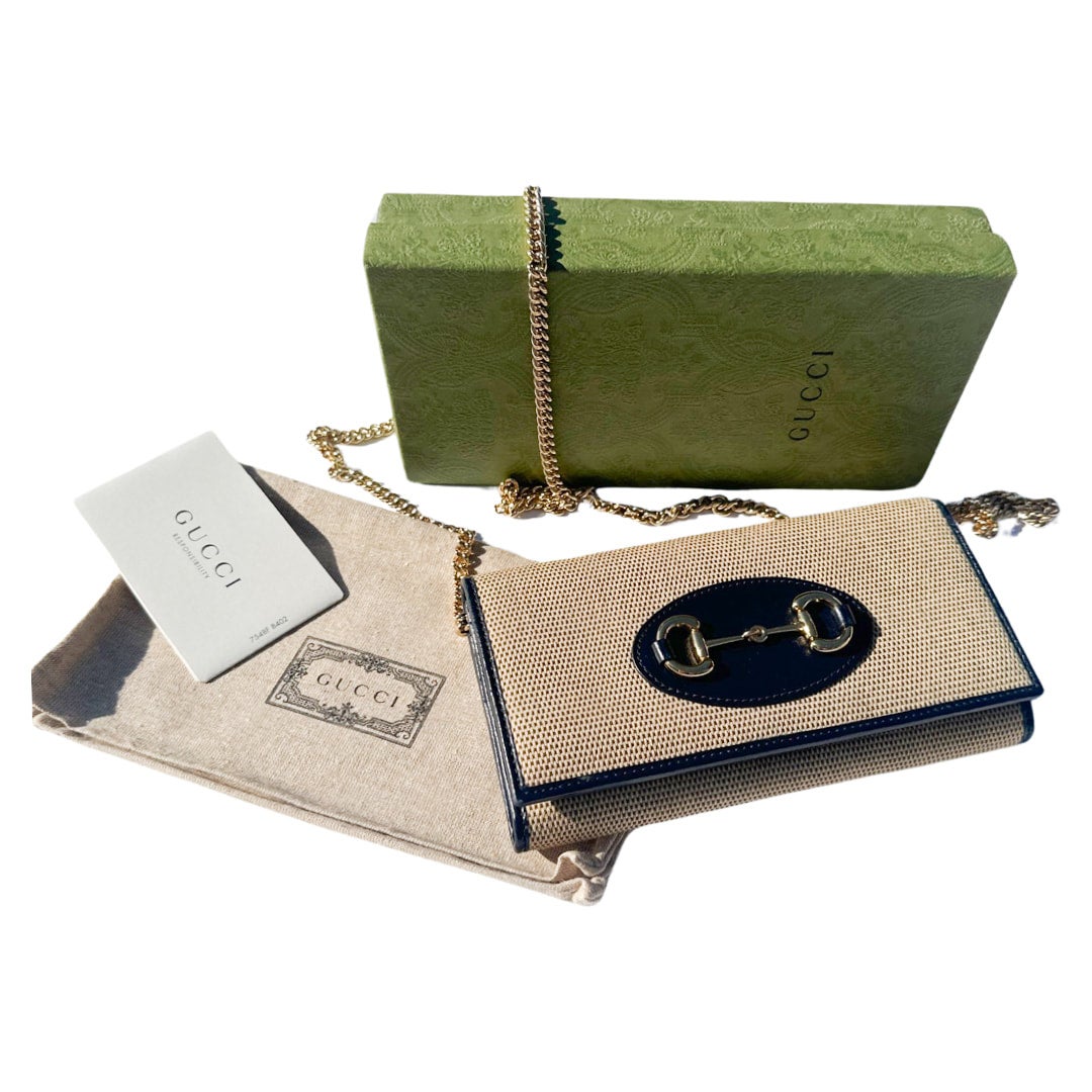 Horsebit Guccissima Woc Pre-owned Gucci 1955 Horsebit Wallet On Chain