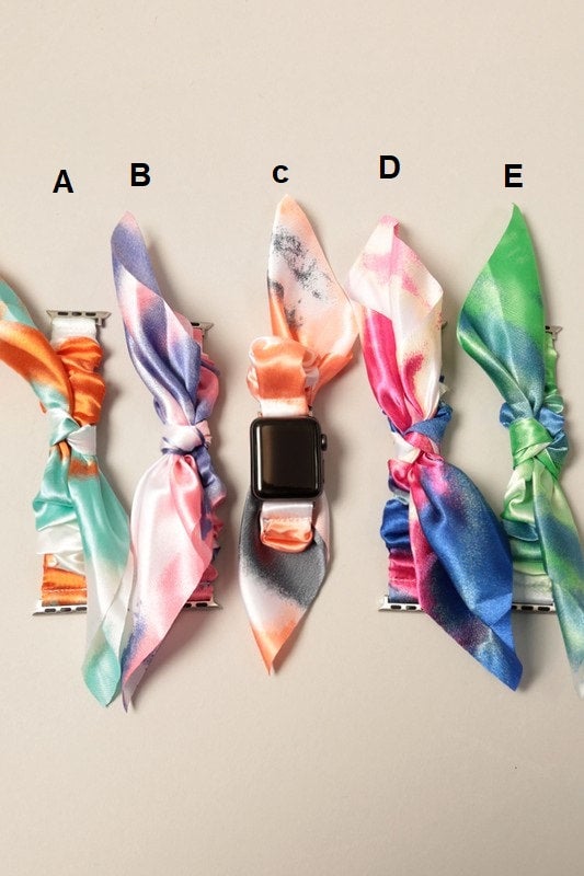 Tie Dye Print Scrunchie Apple Watch Band